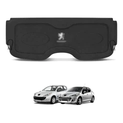 Tampão Porta Malas Bagagito Peugeot 206-207 1998-2015 Grafite Com Cordinhas Furação Para Falante