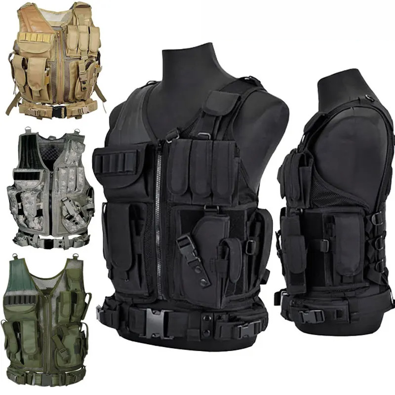 Colete de treino leve e com vários bolsos, ideal para atividades ao ar livre, como caminhadas, acampamentos e desportos.