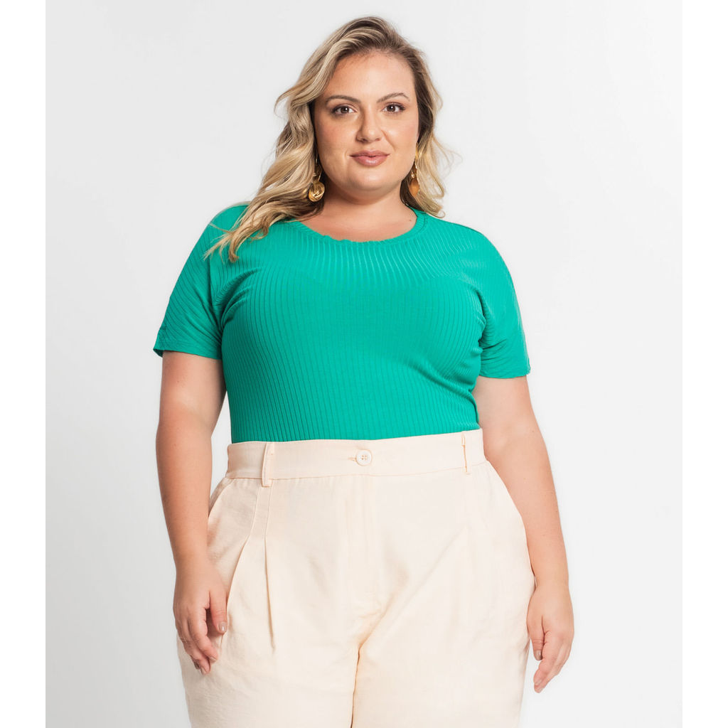 Blusa Feminina Plus Size Secret Glam Verde