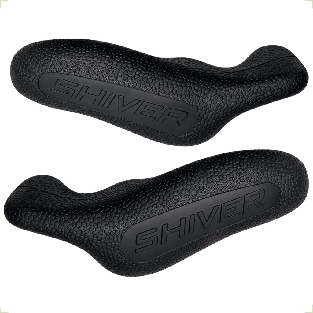 Bar End Chifre Anatômico E Ergonômico Bike Shiver preto