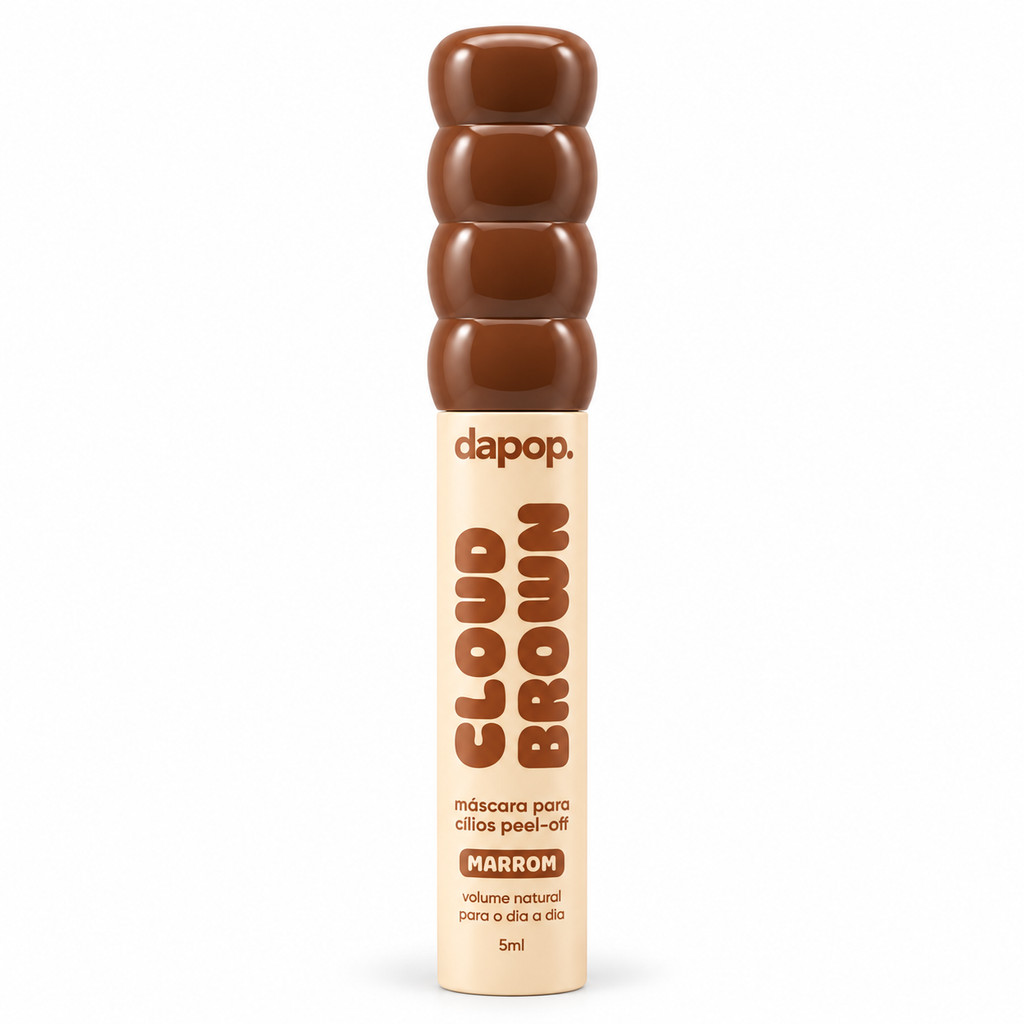 Máscara de Cílios Marrom Cloud Brown Peel-Off 5ml - Dapop