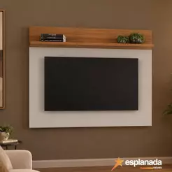 Painel Para TV Smart até 50 Polegadas NT 1185 Notável Off White / Freijó Trend 1,35m