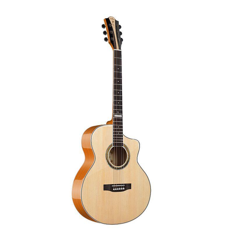 Guitarrista133cm folheado guitarra acústica brilhante iniciante homens mulheres guitarra dedicada