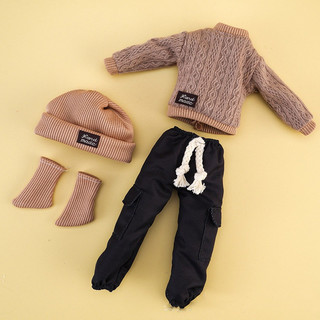 Conjunto de roupa para boneca BJD em escala 1/6, incluindo vestido e acessórios, 28 cm, conjunto de suéter e calças, DO1