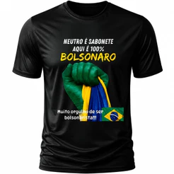 Camiseta Bolsonaro MÃO Unissex 100% Algodão Estampa Exclusiva Envio Rápido