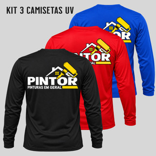 Kit 3 Camisetas Para Pintor Trabalho Uniforme Profissional