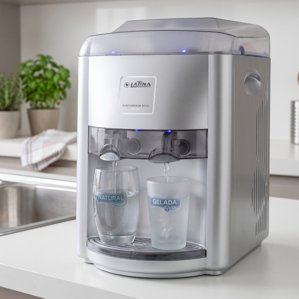 Purificador De Agua Latina PA335 Prata Bivolt Comprar Filtro Gelada Refrigerado