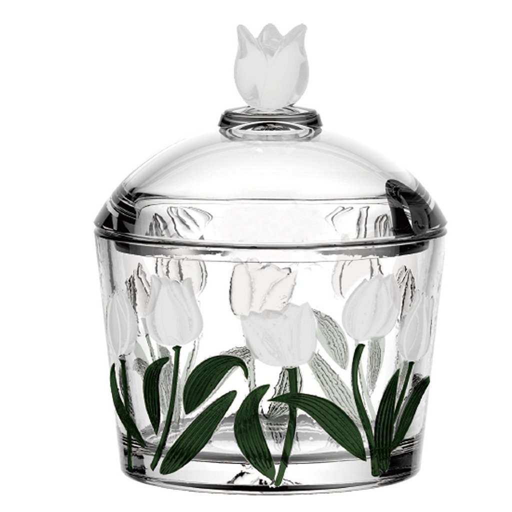 Meleira Tulipa Cristal 230ml 8,7xA11,7 Branco -L Hermitage