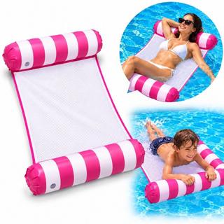 Boia Rede Flutuante Piscina Cama Inflável Colchão Aquático Espreguiçadeira Adulto Infantil Almofada