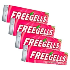 Kit 4 Bala Freegells Sabor Morango Drops 27,9g