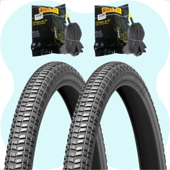 Par Pneu Levorin Atacama Aro 26 x 1.95 + Par Camara de ar Pirelli bico grosso Bicicleta Bike Mtb Dh