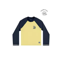 Camiseta de Proteção Infantil Menino Raglan Elian Amarelo