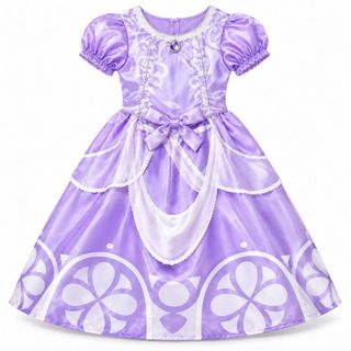 Fantasia Infantil Vestido Princesa Sofia, Festa Aniversário Dia das Crianças Menina Cosplay