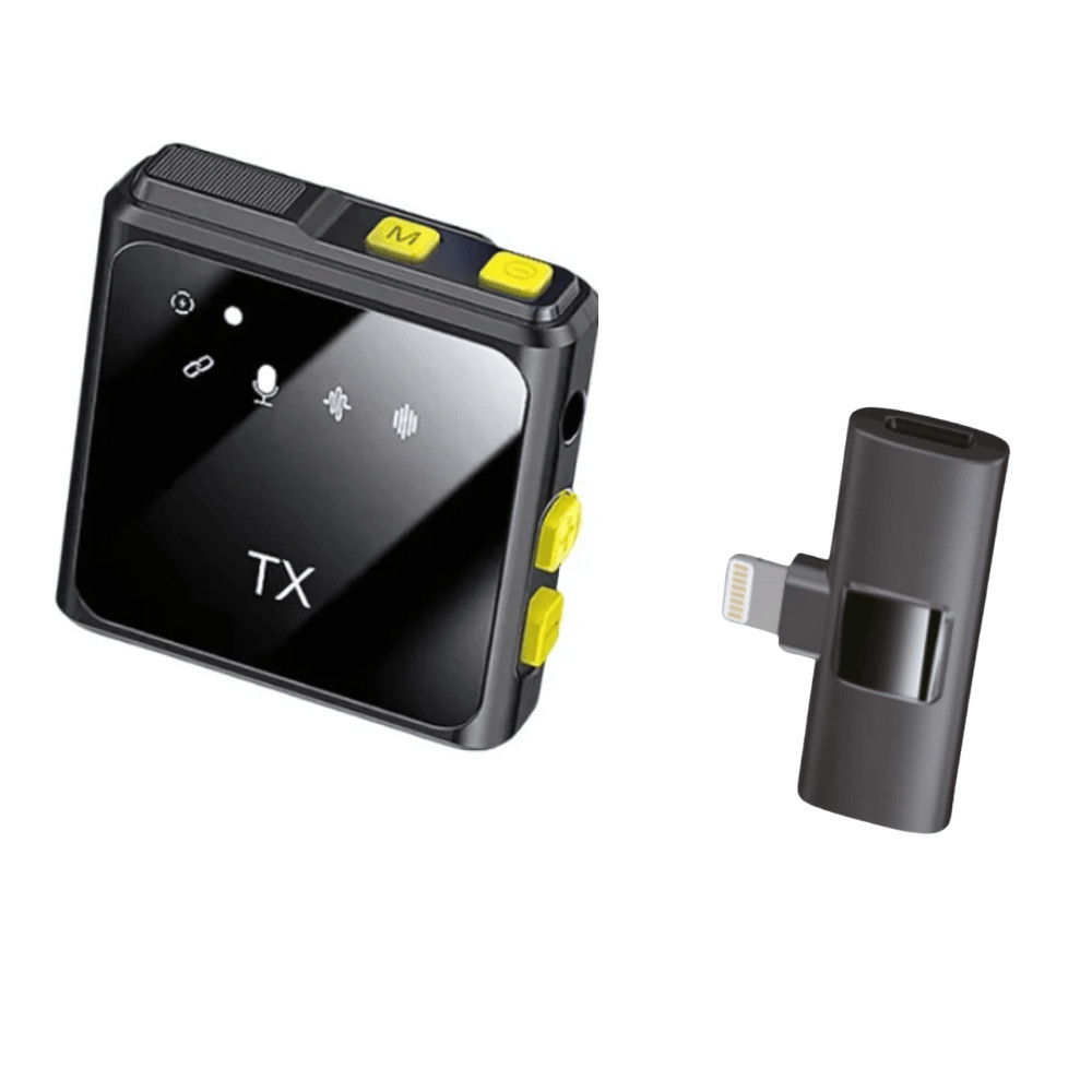 Microfone de Lapela Sem fio Compatível com Iphone Antirruído XC-ML-07