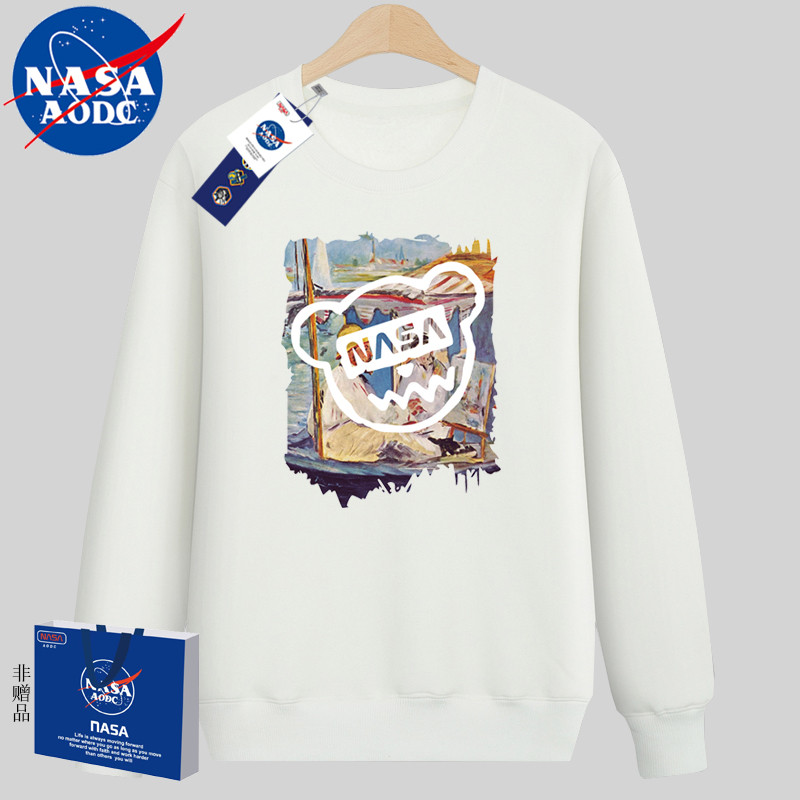 NASADIEU Primavera Outono 360G Masculino Em Torno Do Pescoço Puro Algodão Camiseta Moletom Esportivo Casal Primavera Out