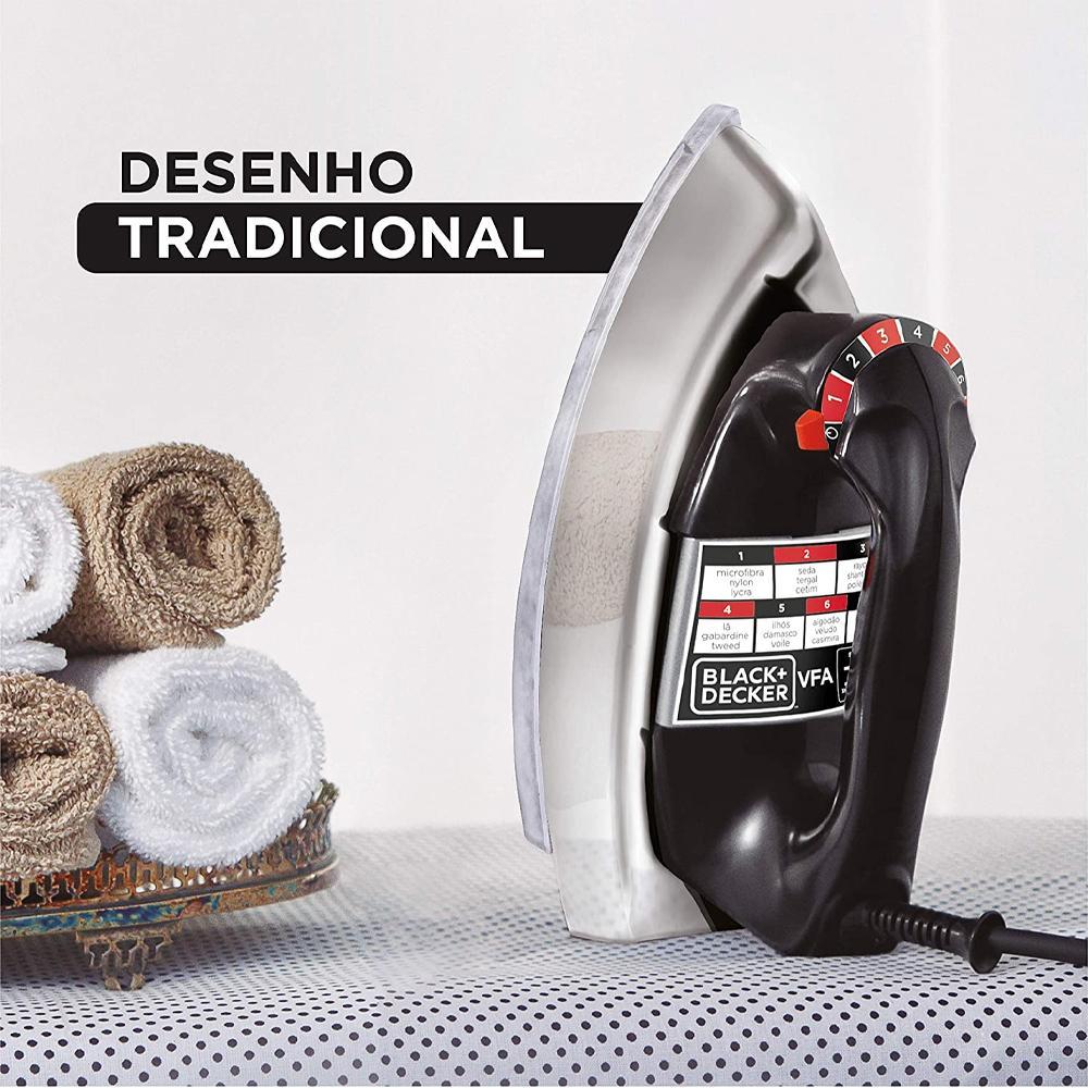 Ferro Seco Black & Decker VFA-1110 com Base de Alumínio 127V · foto 2