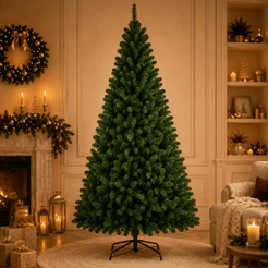 Árvore de Natal 2,10 Com 600 Galhos Pinheiro Canadense Verde Tradicional Artificial