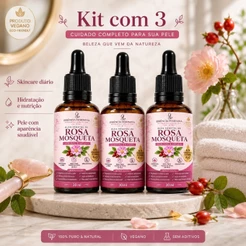KIT 3 - Óleo Rosa Mosqueta Rubiginosa 100% Natural Prensado a Frio