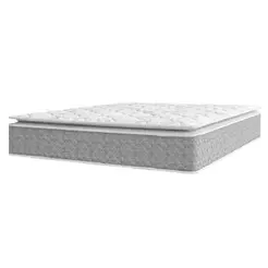 Colchão Casal Queen Molas Ensacadas Pillow Top Perfect 158x198x33cm Cinza/Branco Umaflex - Suporta a