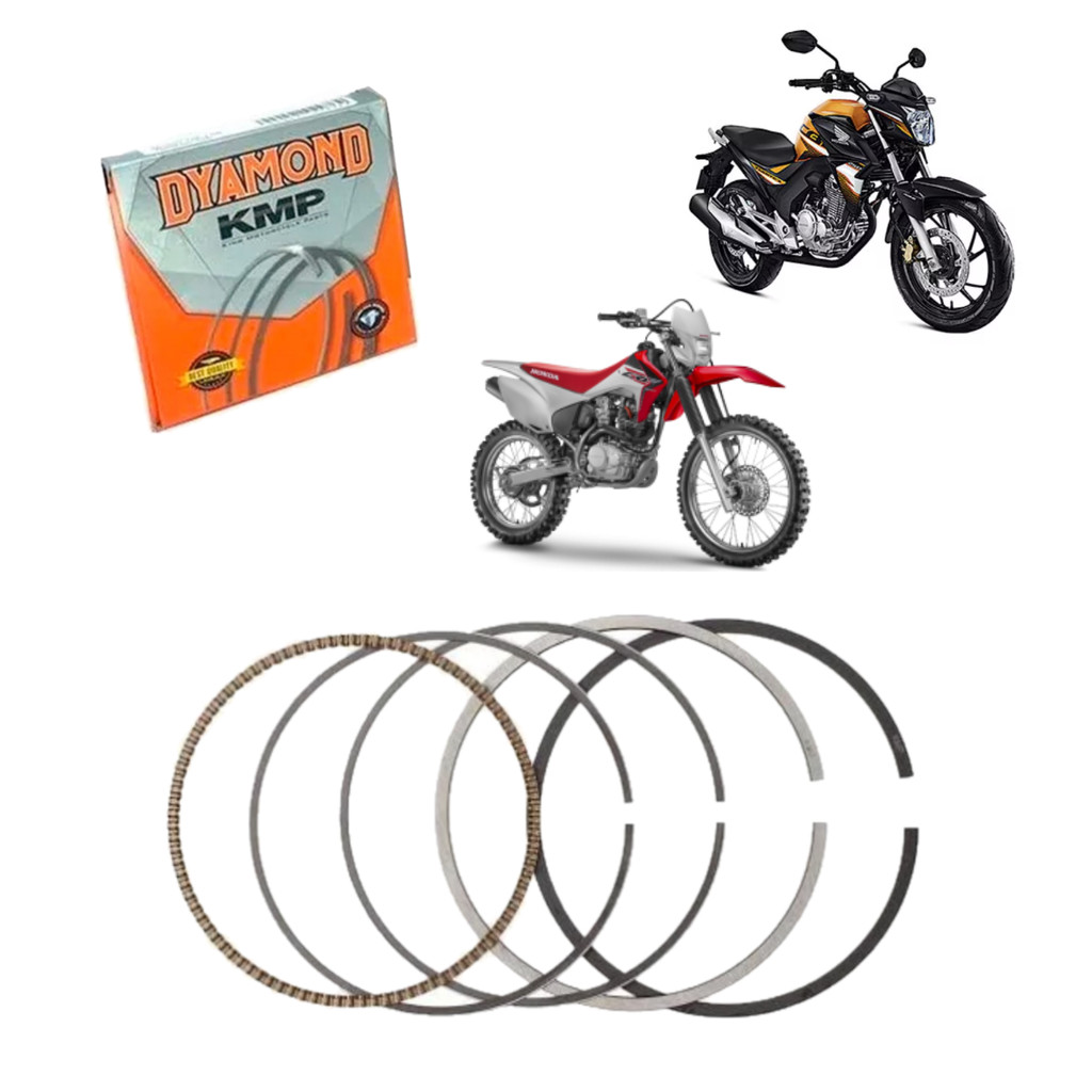 Anel Pistão Cb 250f Twister Crf 250f Std 0.25 0.50 1.00 Dyamond