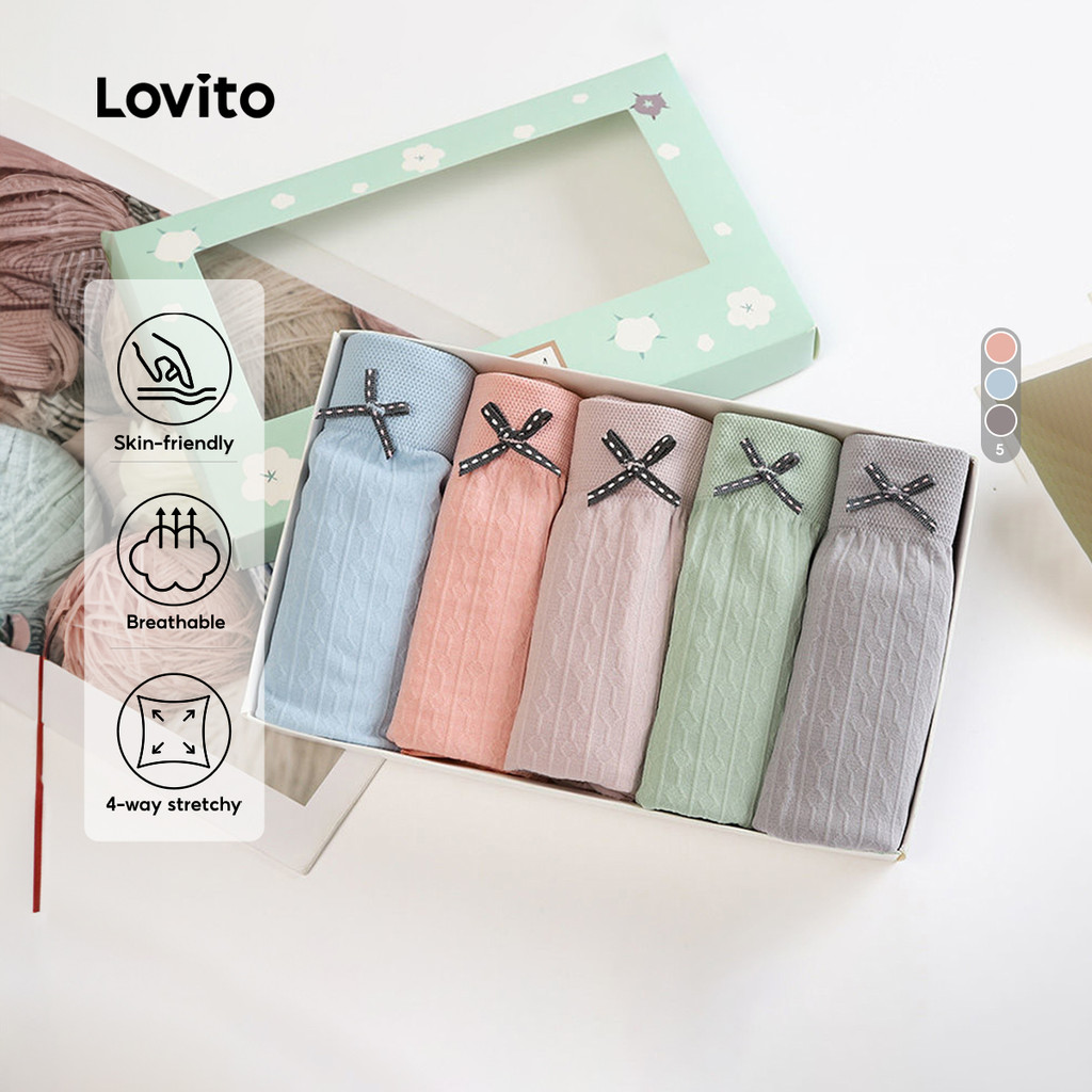 Lovito Calcinha casual LNE117254 em Oferta na Shopee