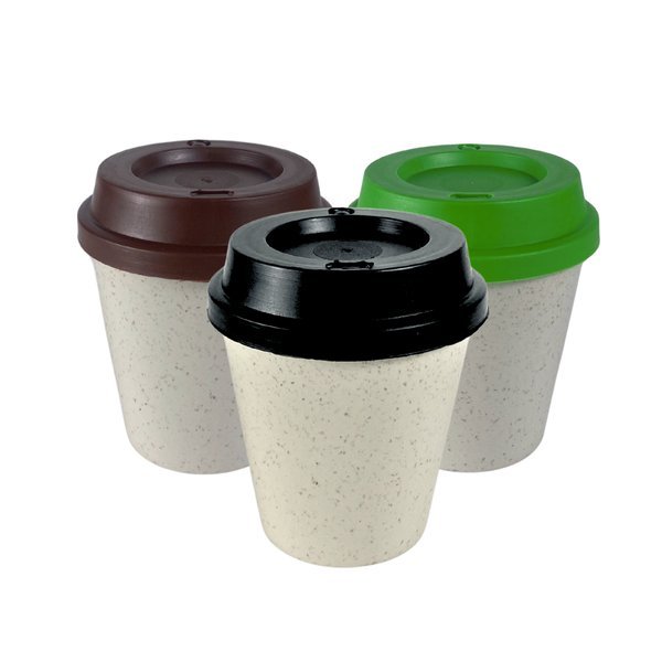 Kit 30 Copo de Café 300ml Eco Madeira com Tampa Café