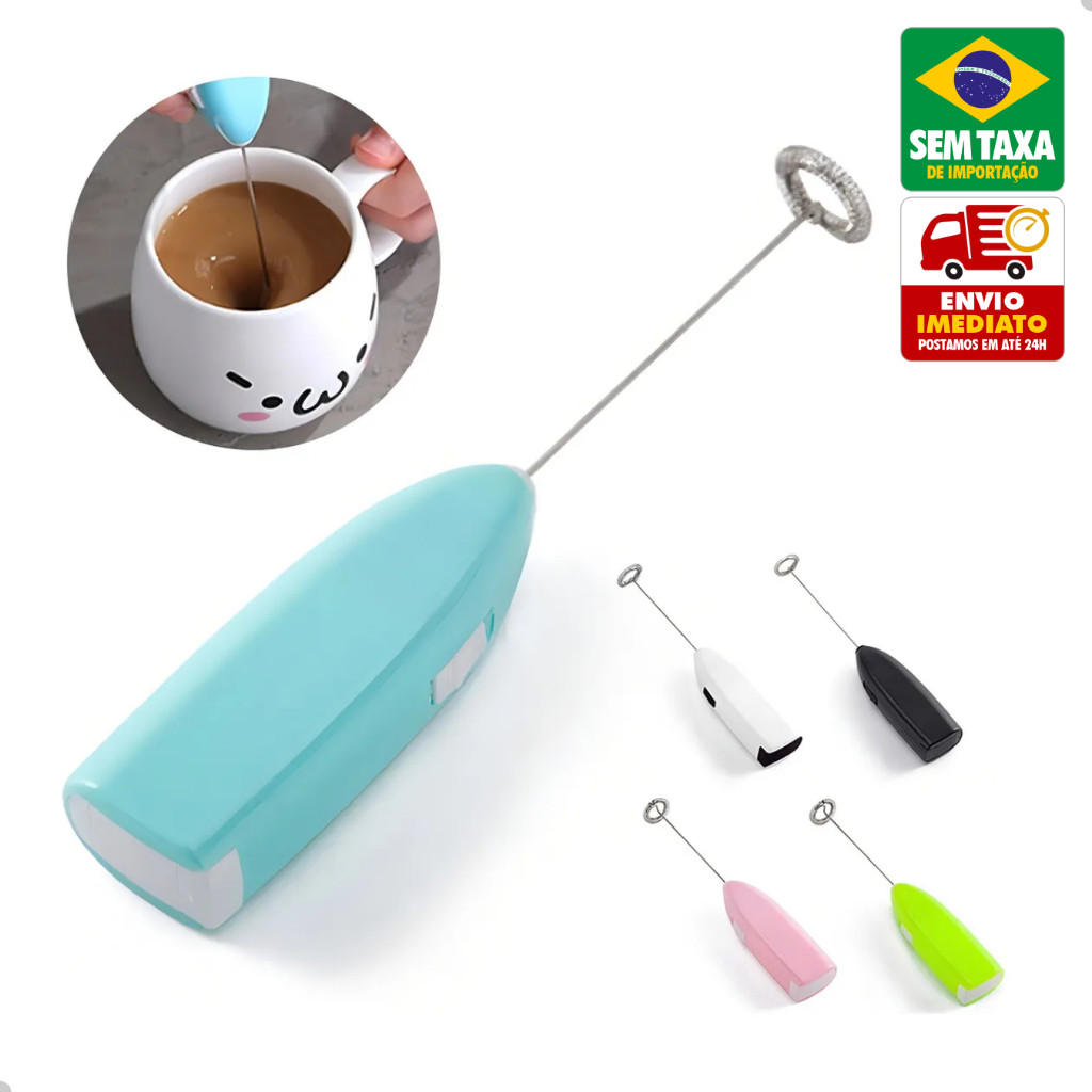 Mixer Portátil Plástico Amigold 6567 Batedor de Café Leite e Achocolatado Prático