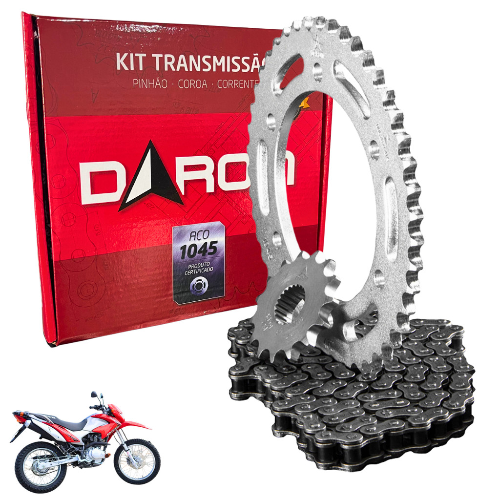 KIT RELAÇÃO BROS 150 2003 A 2014 NXR TRANSMISSÃO HONDA em Oferta na Shopee