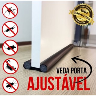 Veda Porta Protetor Rolinho 70cm e 80cm Impermeável Proteção Dupla Preto em Oferta na Shopee