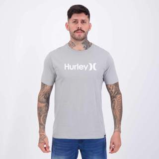 Camiseta Hurley Silk O&amp;O Solid Cinza em Oferta na Shopee
