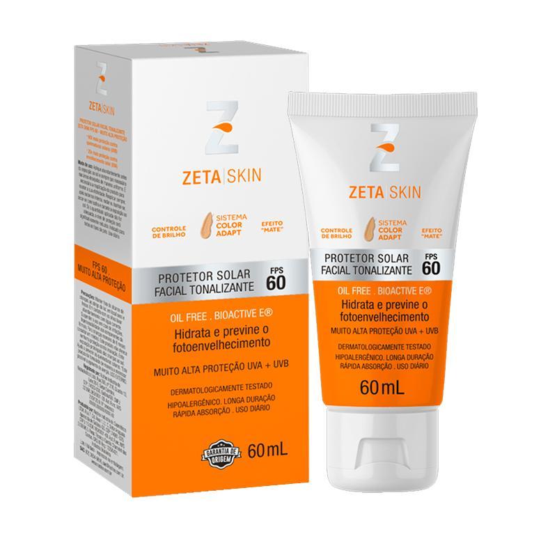 Protetor Solar Facial Tonalizante Zeta Skin Color Adapt FPS60 60ml em Oferta na Shopee