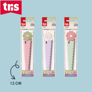 Régua Plástica Linea Holic Delicata Tris 12cm | Floral Romântica c/ Topper Emborrachado | Transparente em Oferta na Shopee