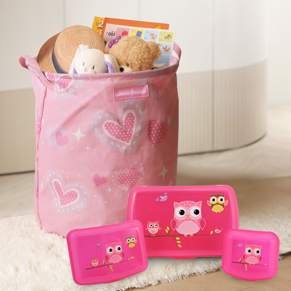 Kit Cesto Organizador Infantil 43,3L + Potes Organizadores (P,M,G) -Azul em Oferta na Shopee