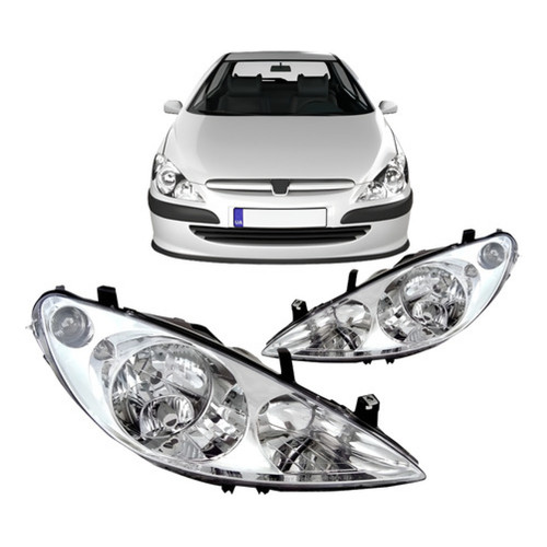 Farol Peugeot 307 2003 2004 2005 2006 Cromado