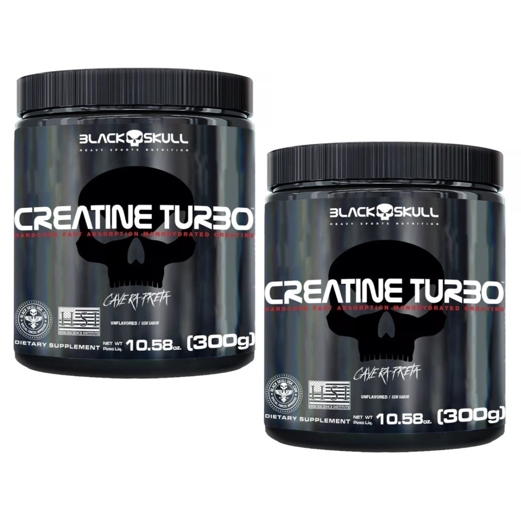 Kit 2x Creatine Turbo Pote 300g Cada - Blackskull