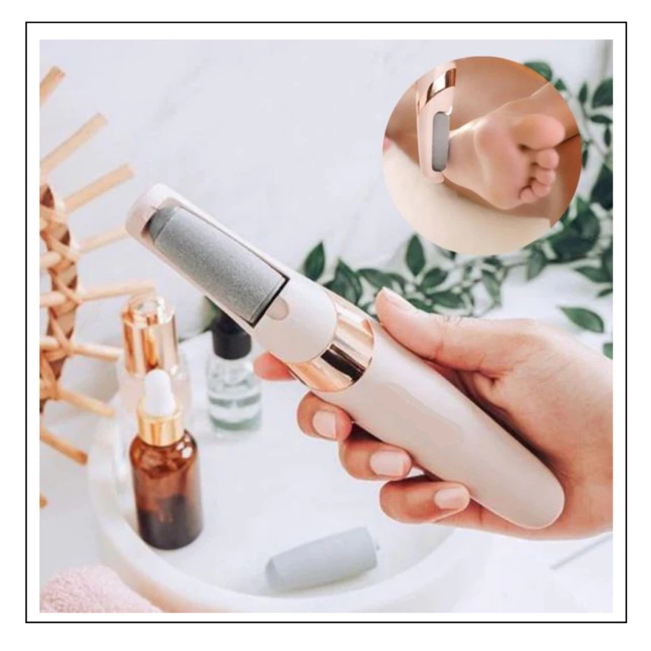 Lixador de Pé Elétrico -Tira Calos Lixa Esfoliante Elétrico Portátil Pedicure Recarregavel USB