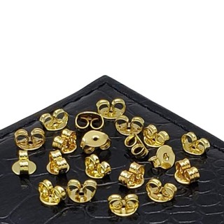 Tarraxas Para Brincos 10 Pares 5mm Banho De Ouro 18k 2327A