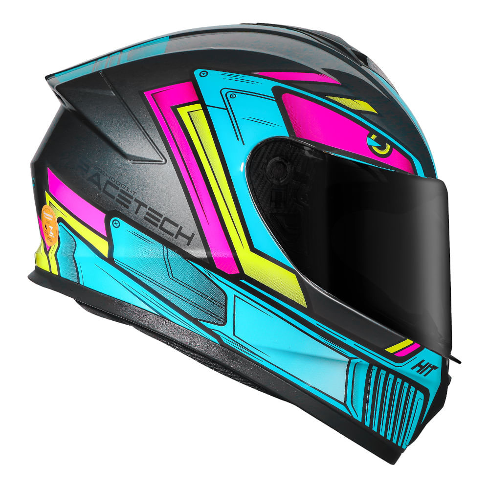 CAPACETE RACE TECH HIT ANDROID ROSA em Oferta na Shopee