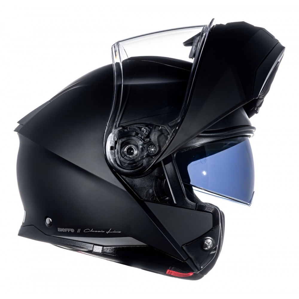 Capacete Moto Robocop Bieffe Premium B- Dynamic Attractie Classic Preto Fosco Escamoteavel C/ Óculos