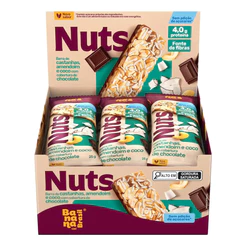 Barra Nuts Amendoim E Coco 12un 25g Banana Brasil