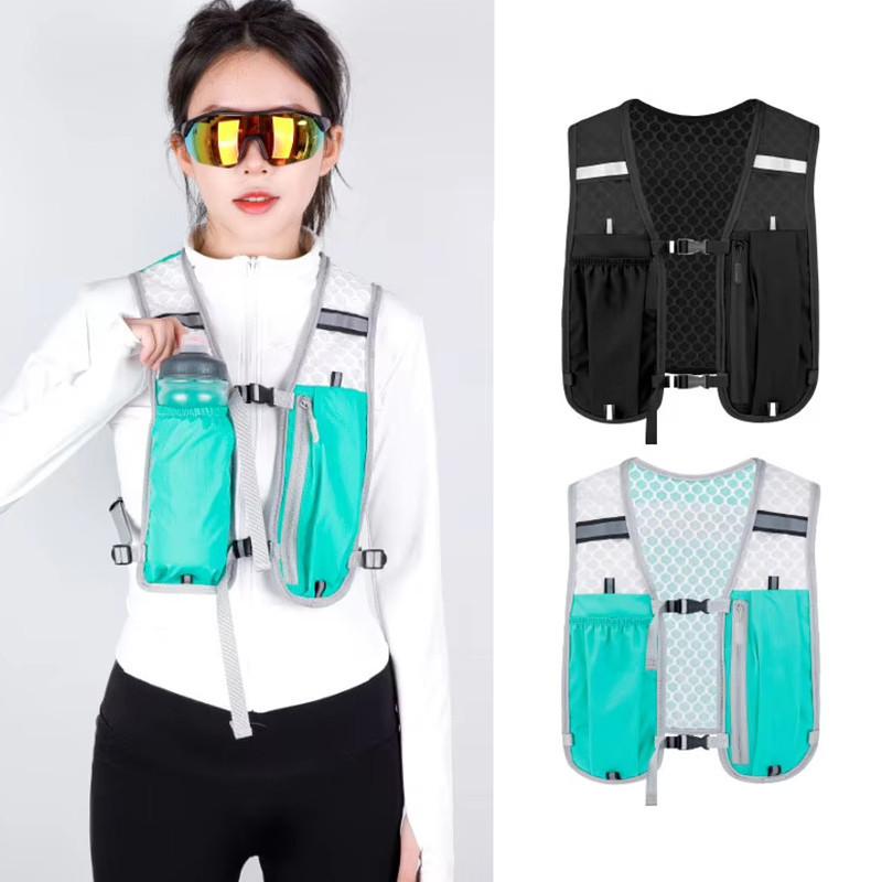 Queshark Unissex Esporte Colete Pacote Multi-Bolso Hidratação Mochila Para Trilha Correndo Viagem Trekking Caminhadas Ci