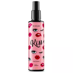 Body Splash Kiss Desodorante Spray Corporal Feminino 200ml Ciclo Cosméticos