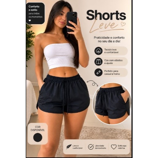 kit3 Short Feminino Esportivo Academia Corrida Fitness Com Bolso e Cordão Leve Confortável