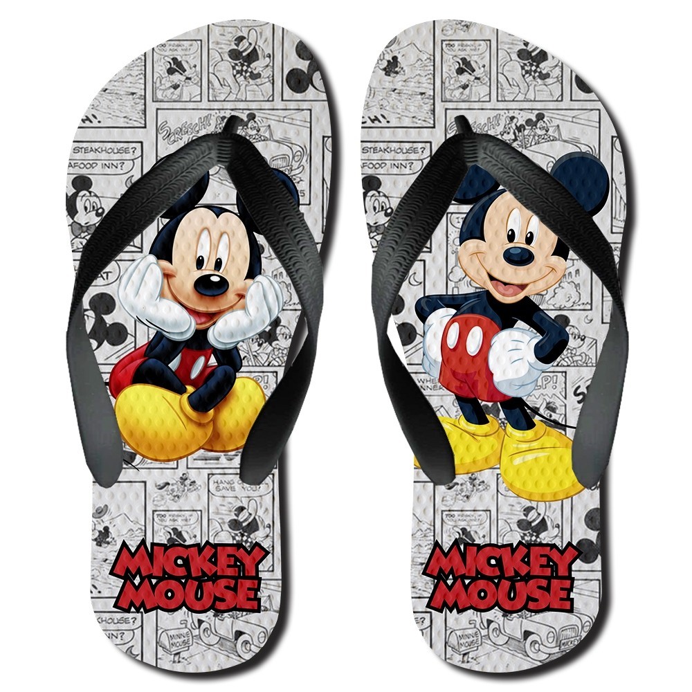 Chinelo Mickey Mouse adulto e infantil antiderrapante confortável, chinelo de dedo leve Fabricado com qualidade