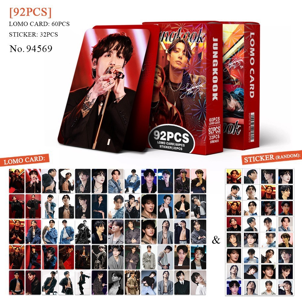 92 cartões fotográficos JUNGKOOK Photocards JK Star KPOP Merchandise LOMO Collection Photocards
