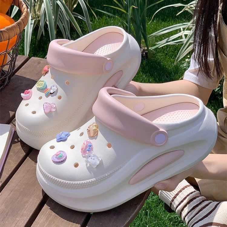 Dopamina buraco sapatos femininos sandálias de salto alto exterior usar Flip-Flops sapatos femininos sapatos de praia sa