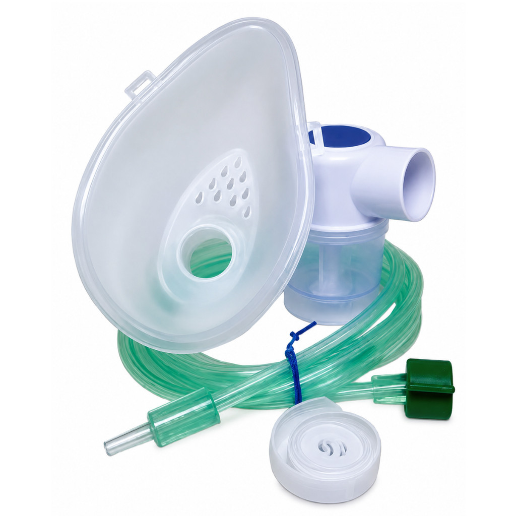 Kit Para Inalador Omron I205 e AVD1.6 Copo Nebulizador Mangueira Máscaras e Bocal