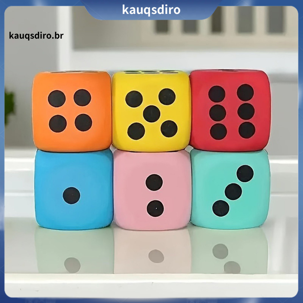 Decorative Party Dice Lightweight Casino 6/8cm Giant Eva Foam Corner Six-sided for Board Games Decoration Kids Toy Game 
