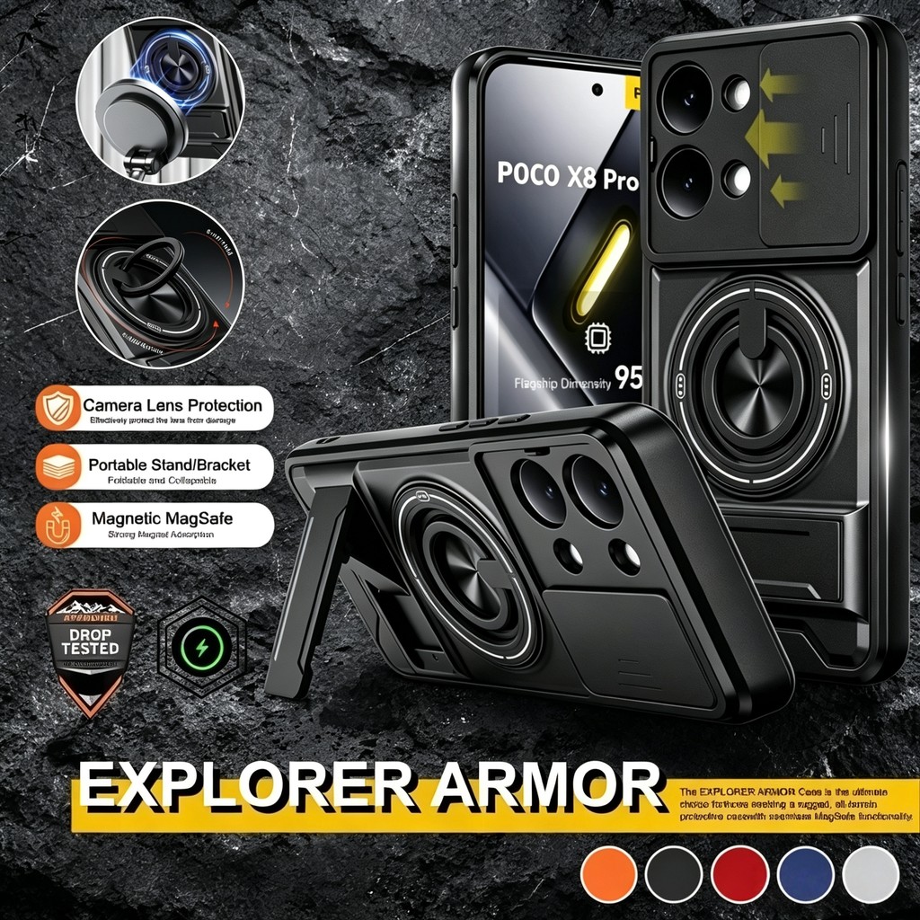 Para Xiaomi Poco X8 M8 M7 M6 X7 X6 F8 F7 Pro Poco C85 C75 C65 Caso À Prova De Ch