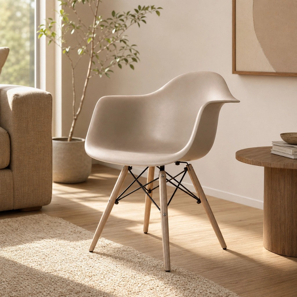 Cadeira Charles Eames ARM Design Moderno em Polipropileno para Cozinha e Escritó